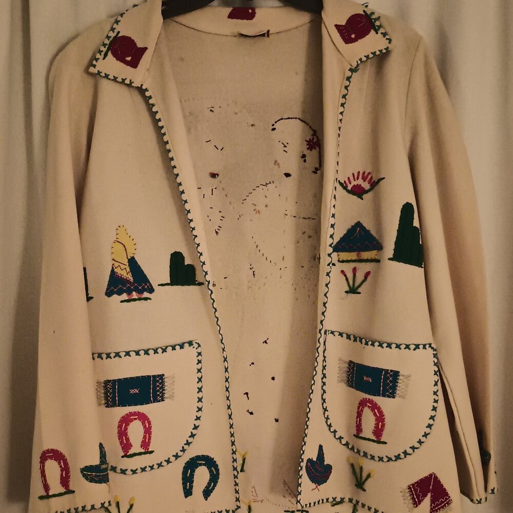 Vintage Mexican souvenir jacket 1940s